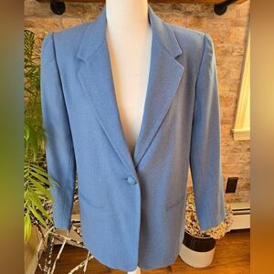 Sag Harbor Size 6P Blue Fully Lined Wool Blend Blazer